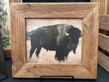 Load image into Gallery viewer, Antiqued Buffalo Framed Picture