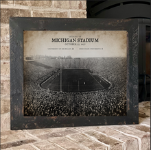 Load image into Gallery viewer, University of Michigan Stadium Big House Vintage Framed Picture