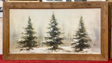 Load image into Gallery viewer, Snowy Evergreen Trees - Oversized Cabin Wall Art
