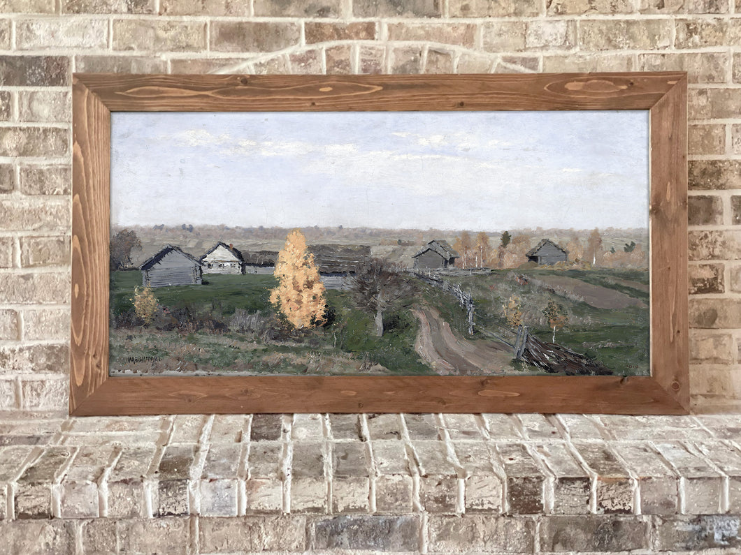 Rustic Farm Scene Wall Art - Framed & Ready to Hang