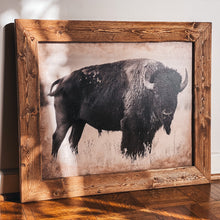 Load image into Gallery viewer, Antiqued Buffalo Framed Picture

