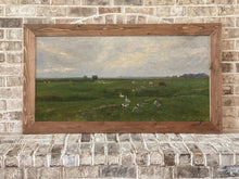 Load image into Gallery viewer, Pastoral Farm Landscape Framed - Ducks, Cows &amp; Open Fields

