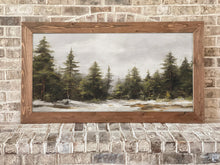 Load image into Gallery viewer, Evergreen Tree Landscape - Framed Cabin &amp; Lodge Wall Art
