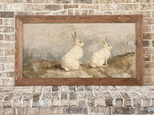 Load image into Gallery viewer, Farmhouse Bunny Wall Art - Framed Rustic Springtime Décor
